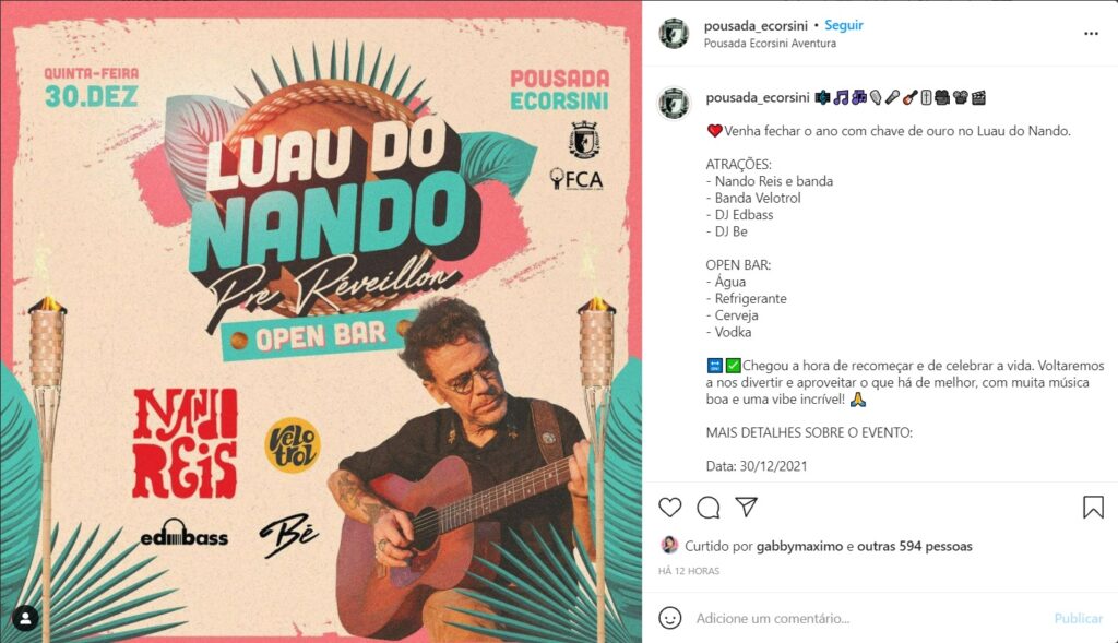 Nando Reis se apresenta em Ouro Branco no mês de dezembro