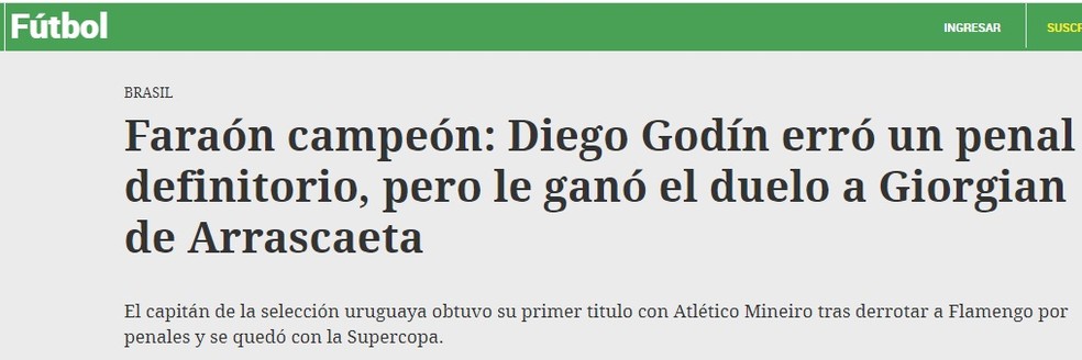 De Chile a Portugal, título da Supercopa do Atlético ganha repercussão internacional
