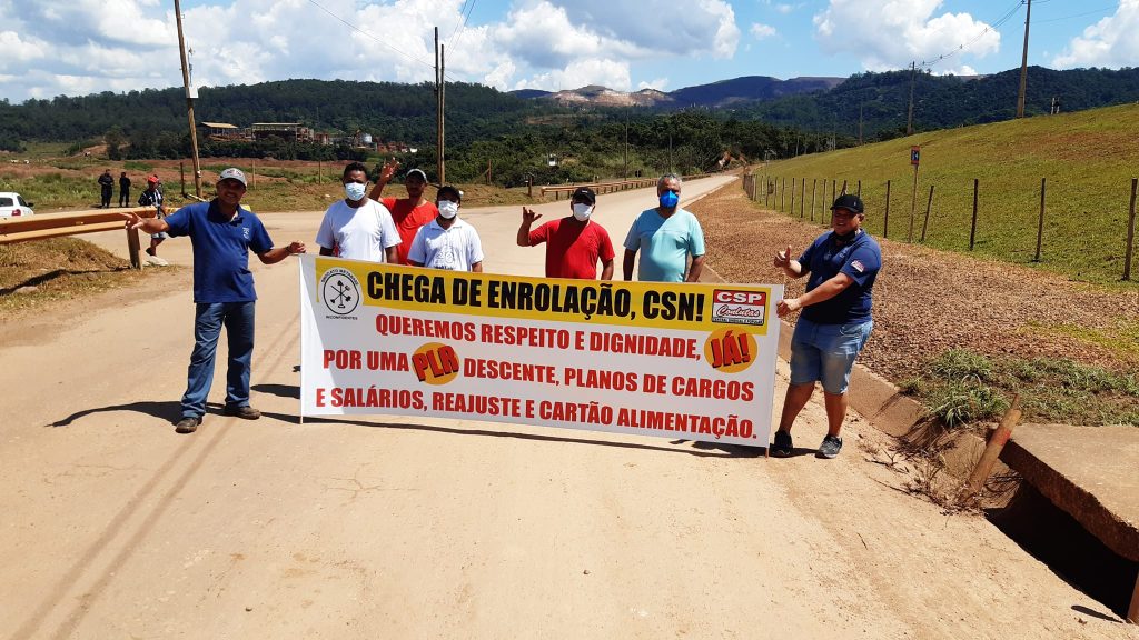 Paralisação dos trabalhadores da CSN chega a uma semana, em Congonhas