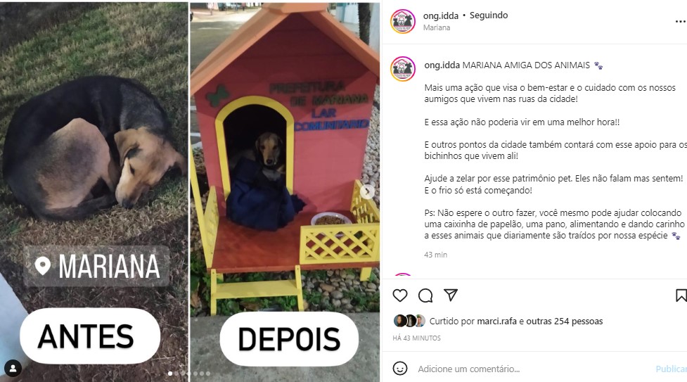 lares comunitários Mariana