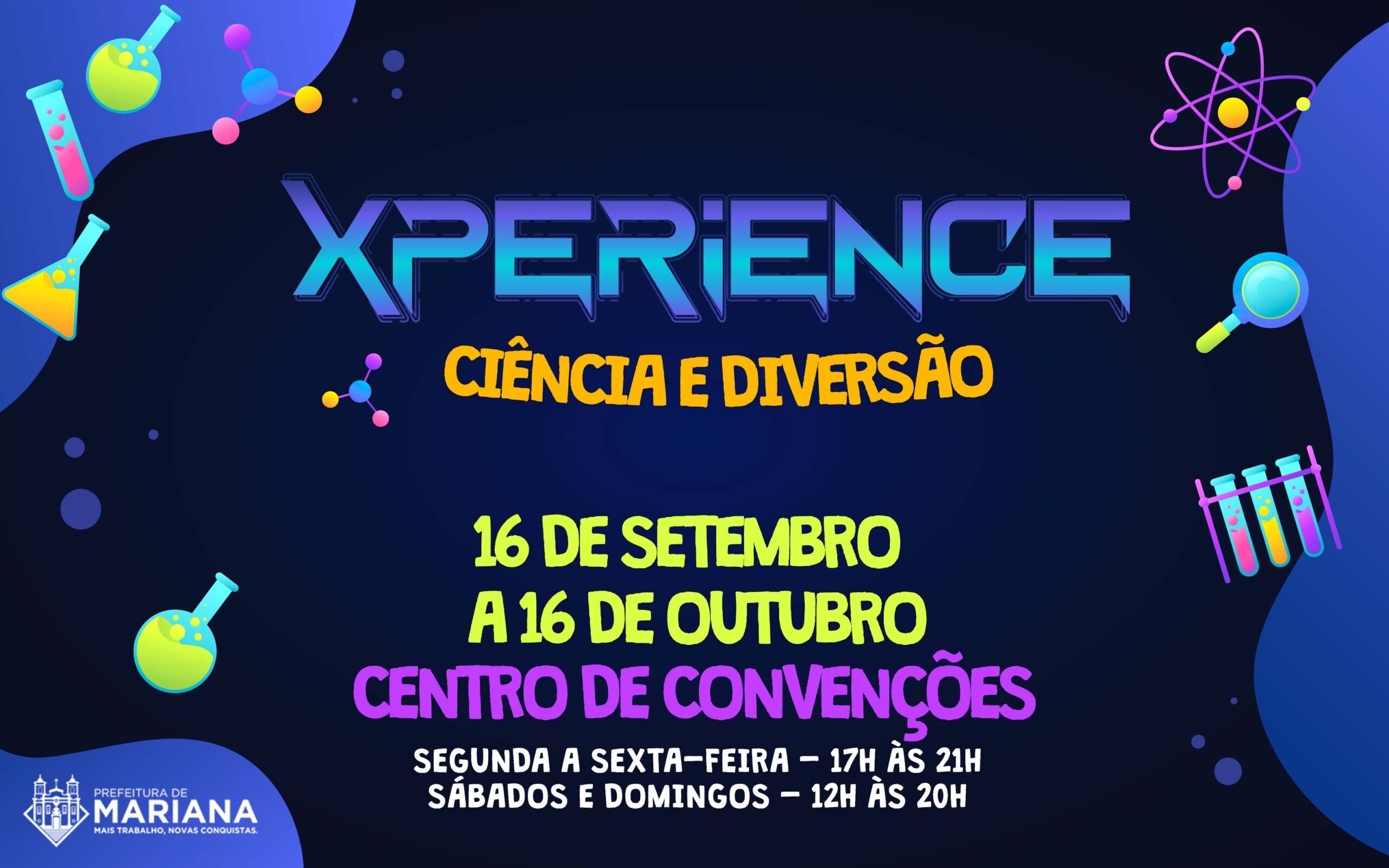 Mariana-MG recebe, durante 1 mês, exposição que mistura ciência e diversão