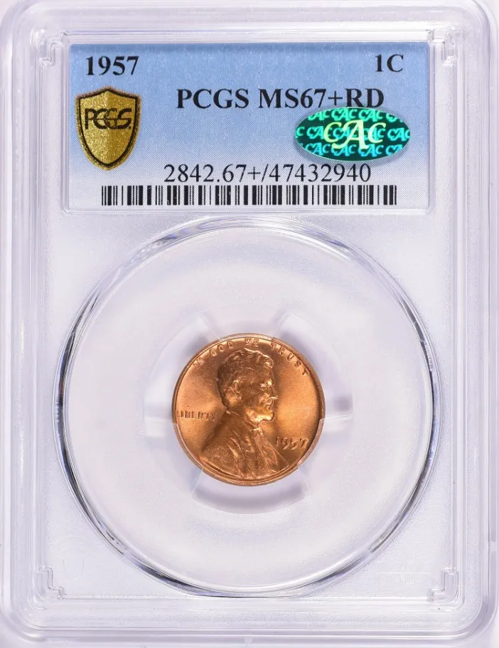 Um centavo de Lincoln 1957 foi vendido recentemente por cerca de US$ 21.900 em leilãoCrédito: TikTok/blueridgesilverhound