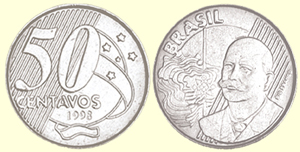Moeda de 50 centavos de cuproníquel