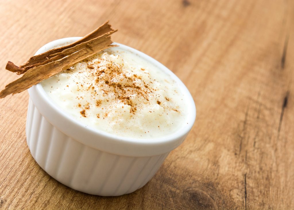 Arroz doce com leite condensado e canela