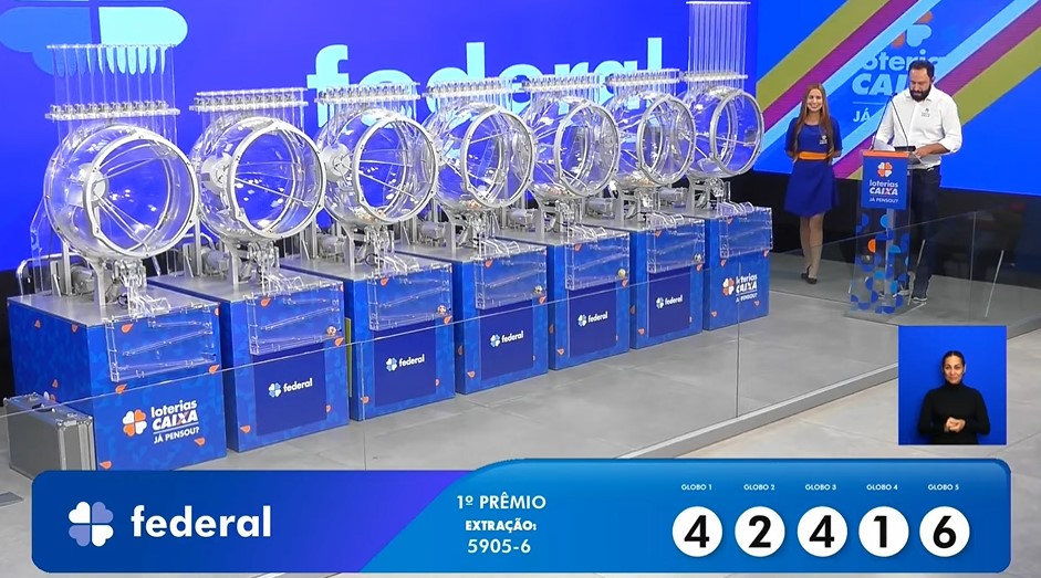 Sorteio do bilhete principal da Loteria Federal 5905