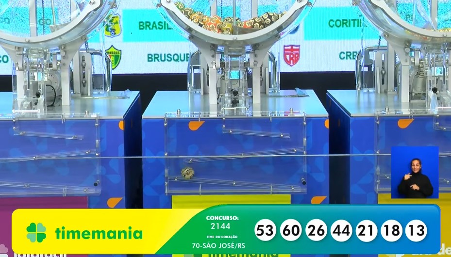 Números da Timemania de hoje, concurso 2144