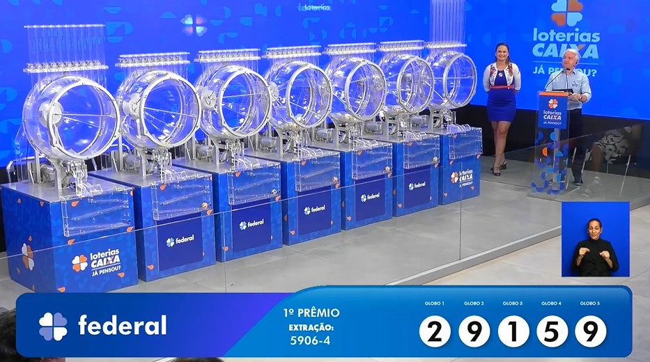 Primeiro bilhete da Loteria Federal 5906, que vale R$ 500 mil