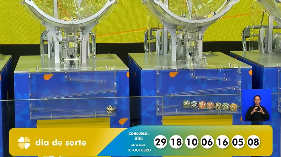 Números do sorteio da Dia de Sorte 995