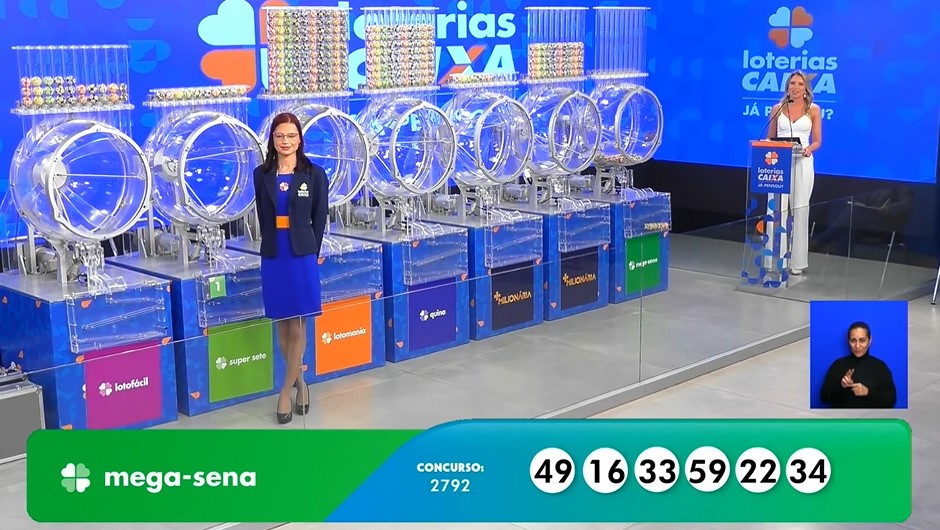 Números do sorteio da Mega-Sena 2792