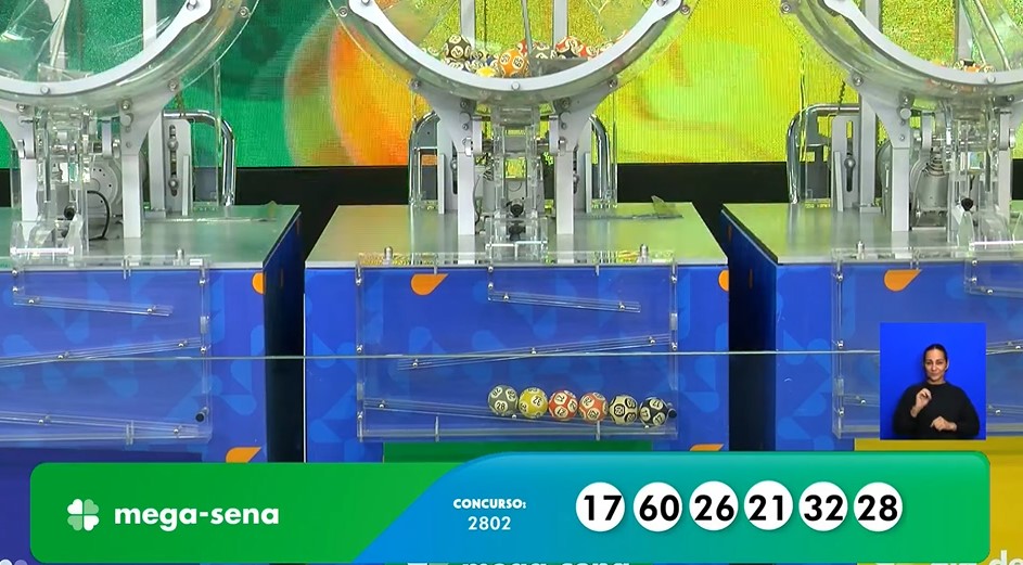 Números do sorteio da Mega-Sena 2802