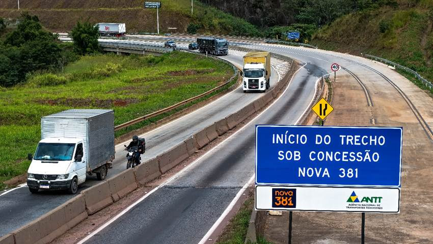 ANTT autoriza estudos para ampliar trecho da BR-381 no Leste de Minas