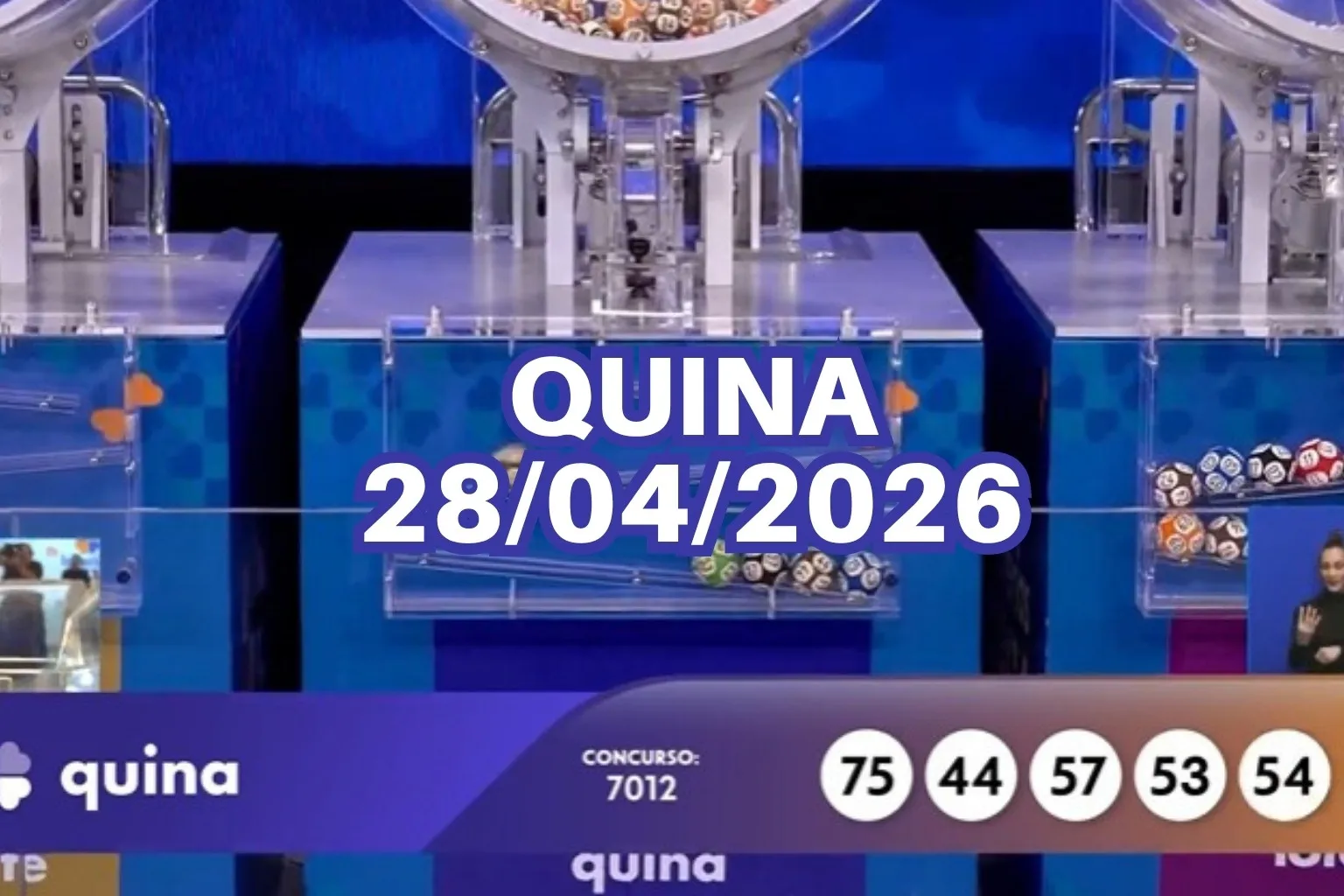 Resultado da Quina 7012 de hoje, terça-feira (28/04/2026)