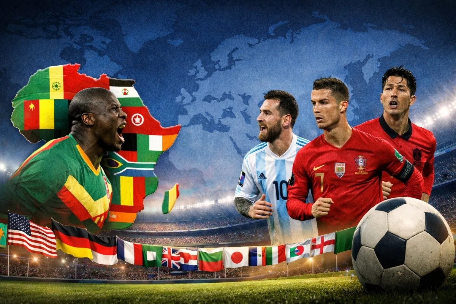 48 seleções, 10 africanas- quando o futebol começa, enfim, a parecer com o mundo!