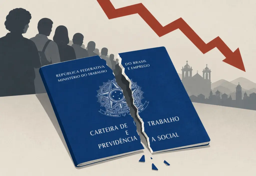 Ouro Preto é a única cidade da região dos Inconfidentes com saldo negativo na geração de empregos em 2026