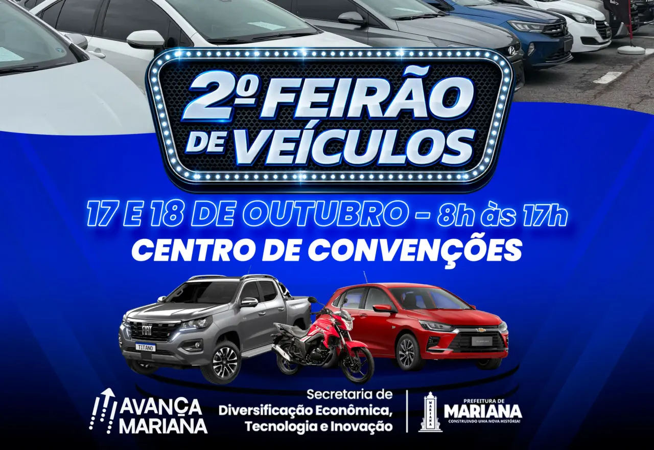 2º Feirão de Veículos promete movimentar mais uma vez o setor automotivo de Mariana 