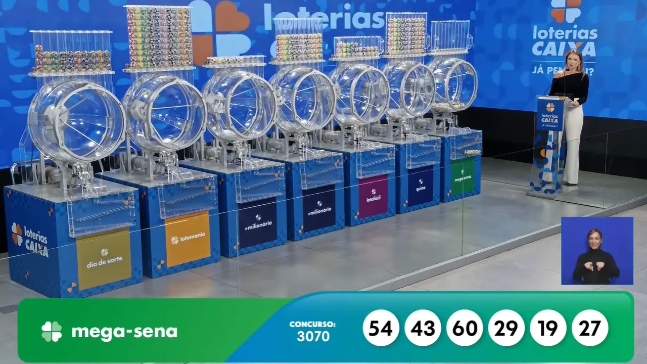Mega-Sena 3070 acumula em R$ 170 milhões e premia apostas de 10 cidades de Minas Gerais
