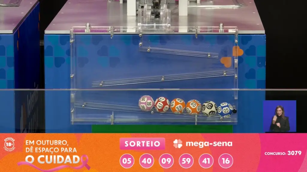 Números do sorteio da Mega-Sena 3079