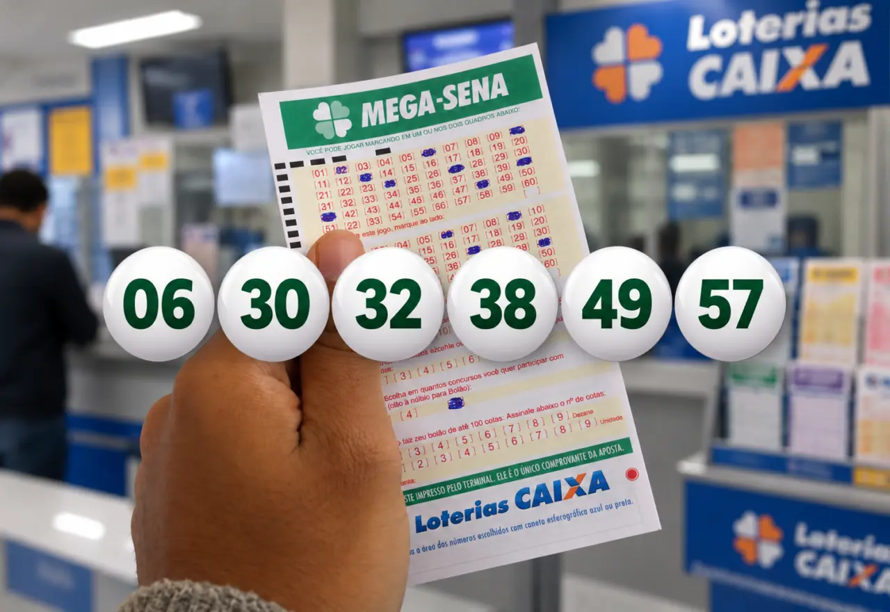 Mega-Sena 3076 acumula em R$ 320 milhões e cinco apostas de Minas Gerais acertam a quina